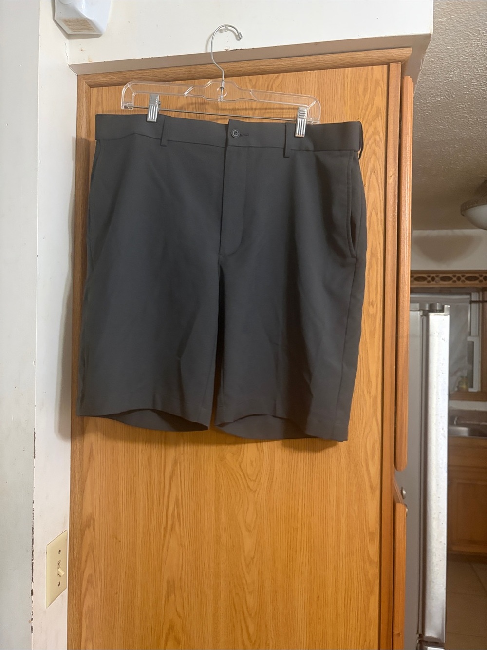 Men's Flat Front Black Casual Shorts
